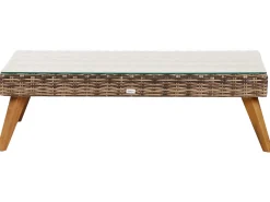 Set da giardino con tavolo 5 posti VITTORIA XL Rattan sintetico (PE) Verde oliva