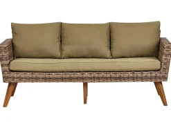 Set da giardino con tavolo 5 posti VITTORIA XL Rattan sintetico (PE) Verde oliva