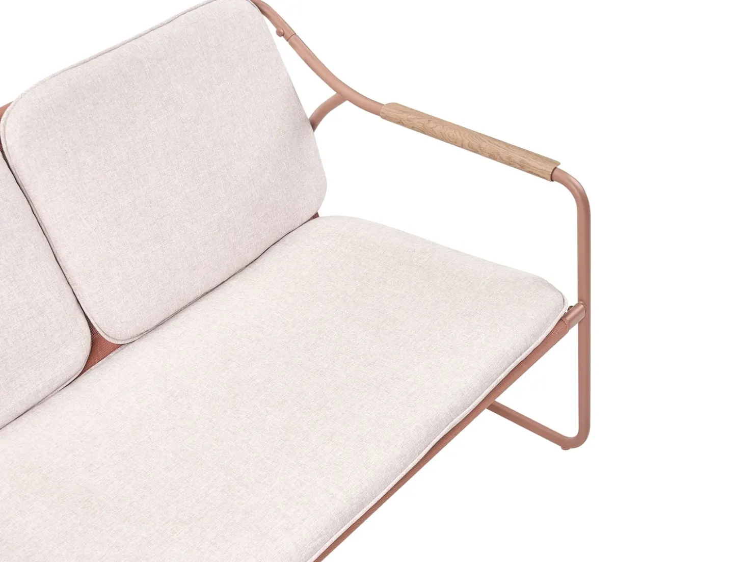 Set da giardino con tavolo 4 posti CALASCIO Metallo Beige chiaro