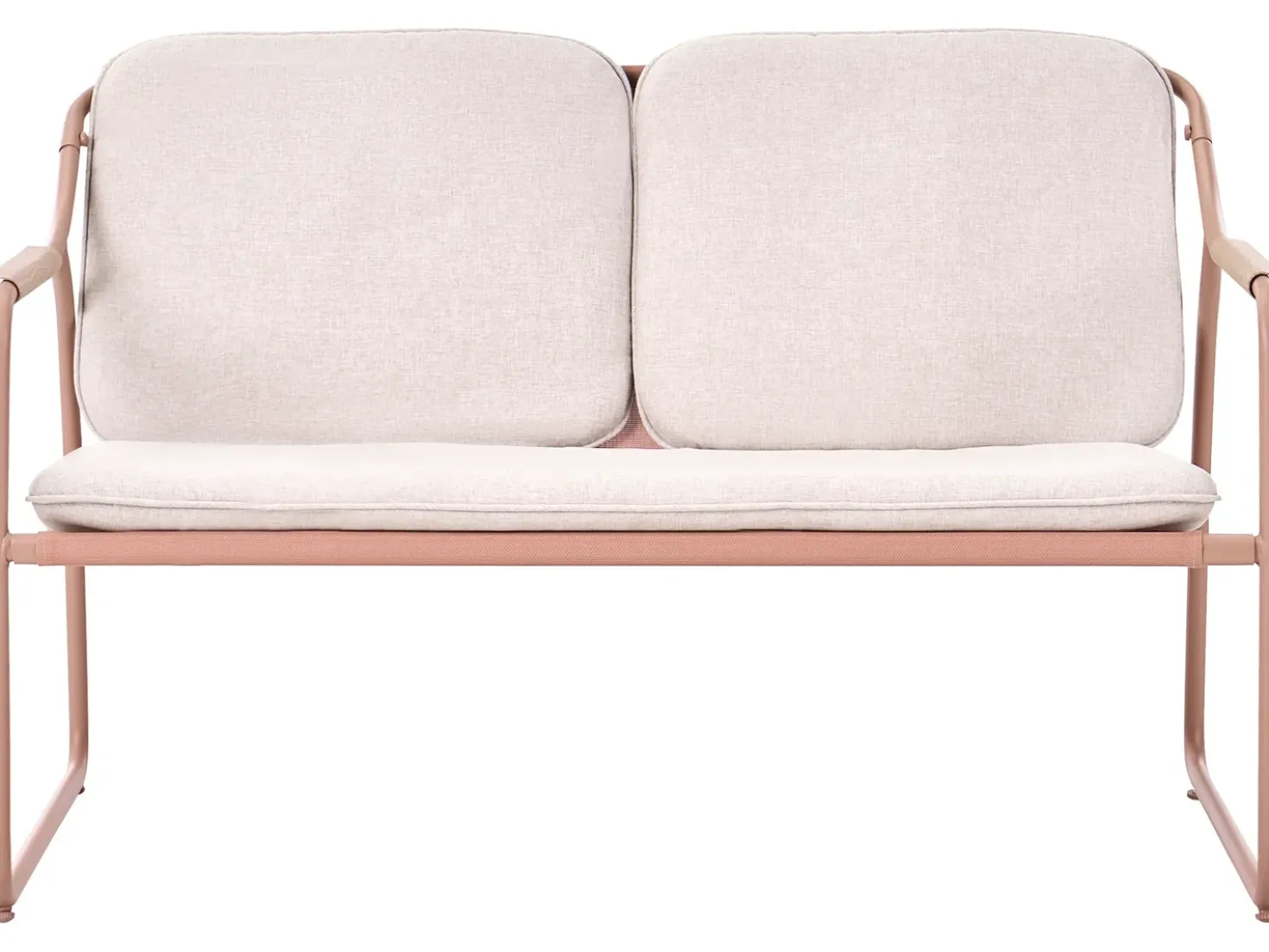 Set da giardino con tavolo 4 posti CALASCIO Metallo Beige chiaro