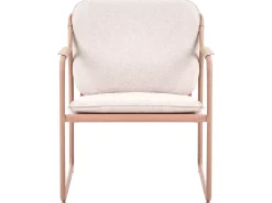 Set da giardino con tavolo 4 posti CALASCIO Metallo Beige chiaro