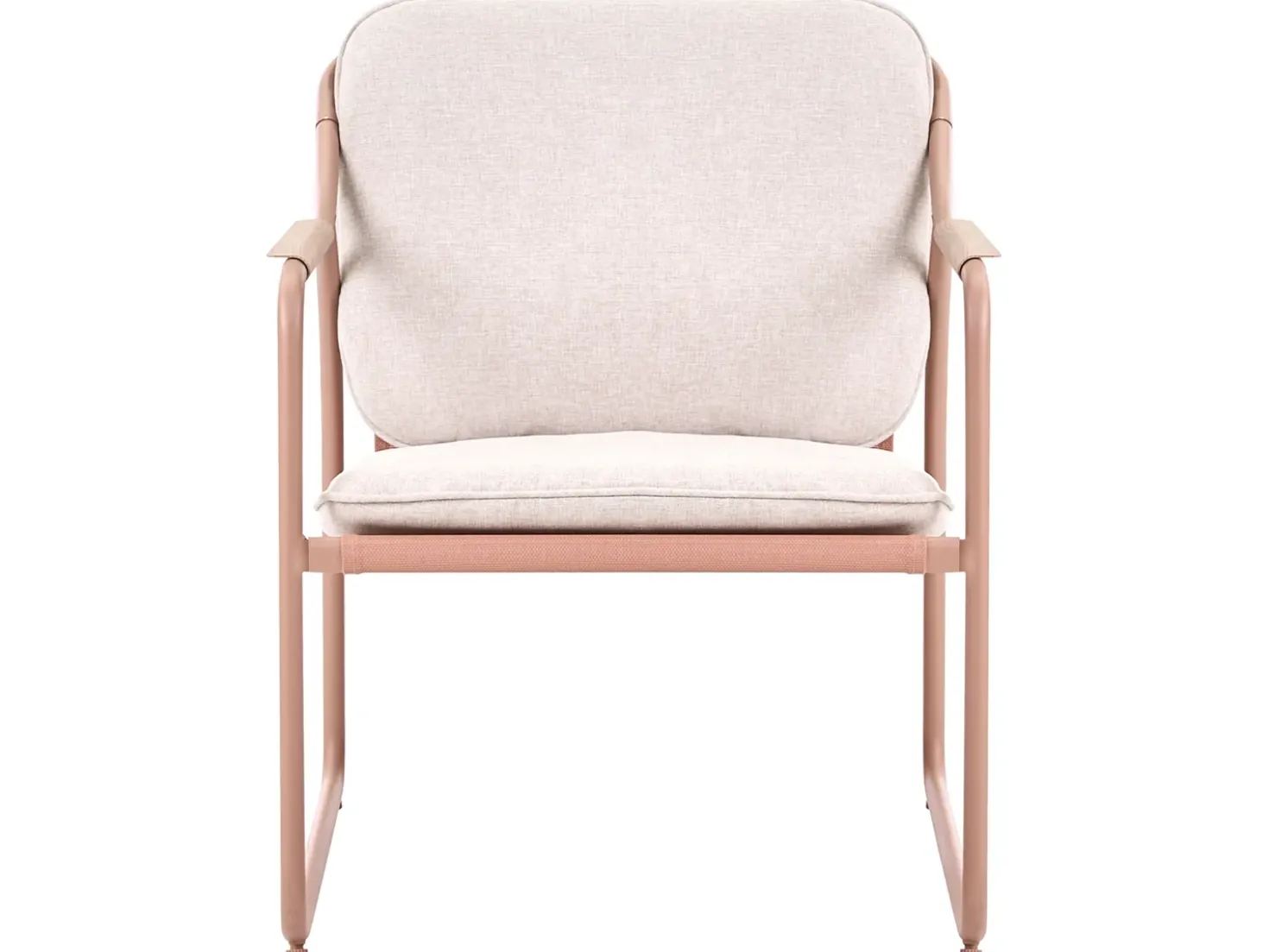 Set da giardino con tavolo 4 posti CALASCIO Metallo Beige chiaro