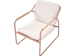 Set da giardino con tavolo 4 posti CALASCIO Metallo Beige chiaro