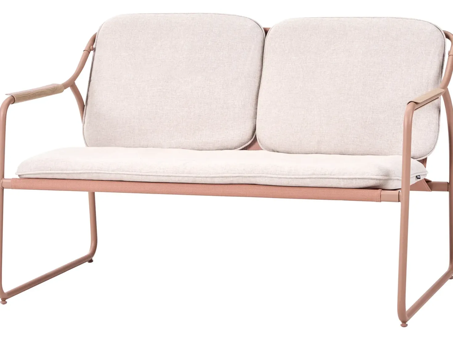 Set da giardino con tavolo 4 posti CALASCIO Metallo Beige chiaro