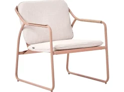 Set da giardino con tavolo 4 posti CALASCIO Metallo Beige chiaro