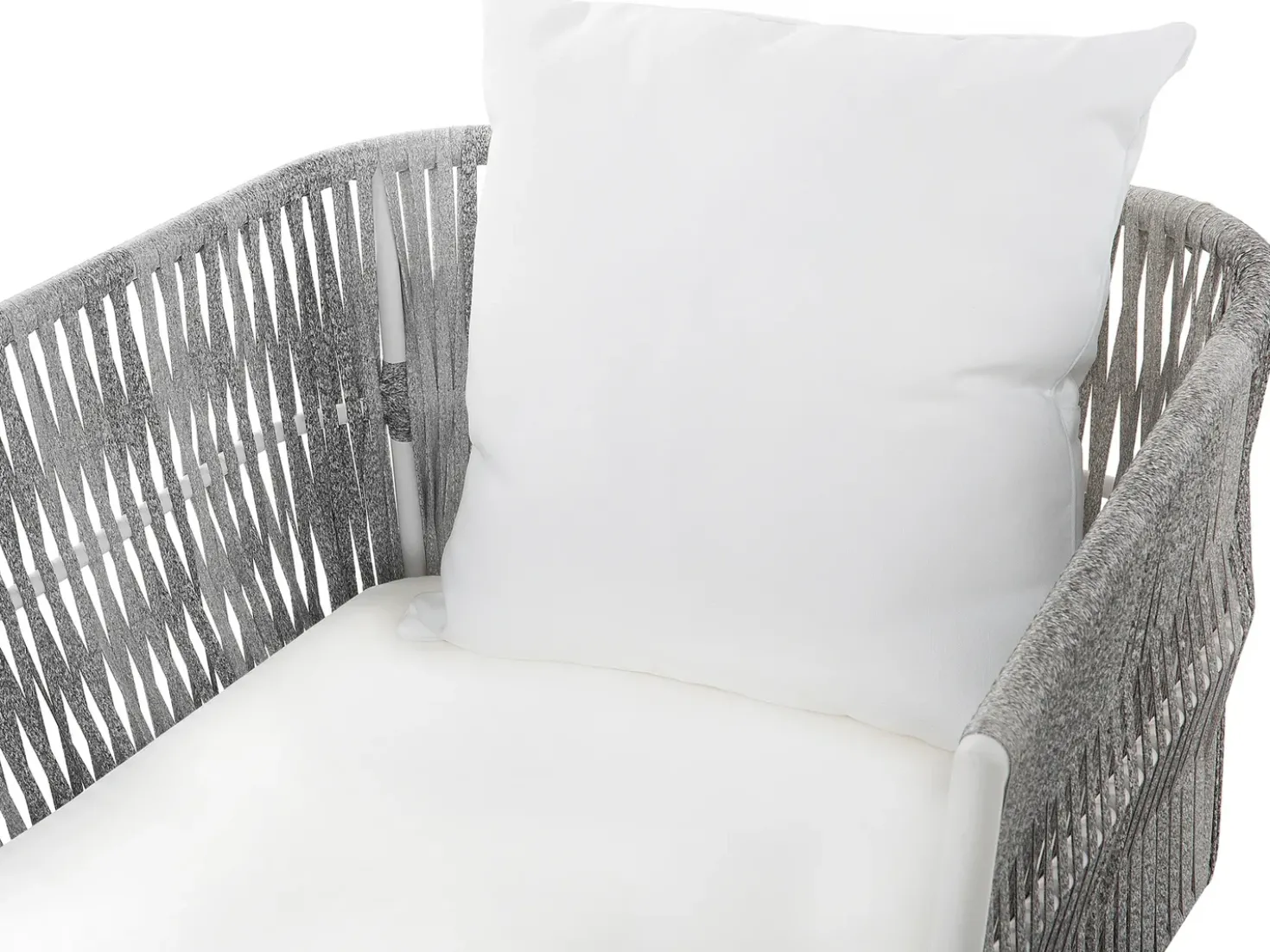 Set da giardino con tavolo 4 posti RAGUSA Rattan sintetico (PE) Bianco sporco