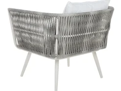 Set da giardino con tavolo 4 posti RAGUSA Rattan sintetico (PE) Bianco sporco