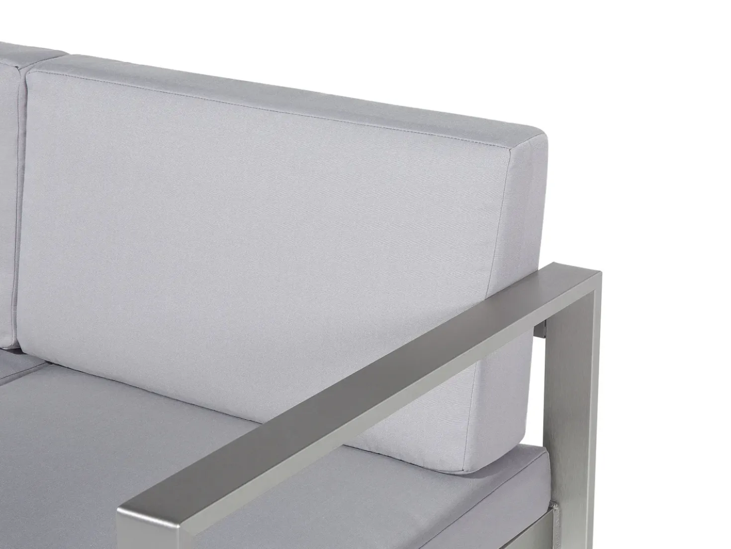 Set da giardino con tavolo 4 posti SALERNO Metallo Grigio chiaro