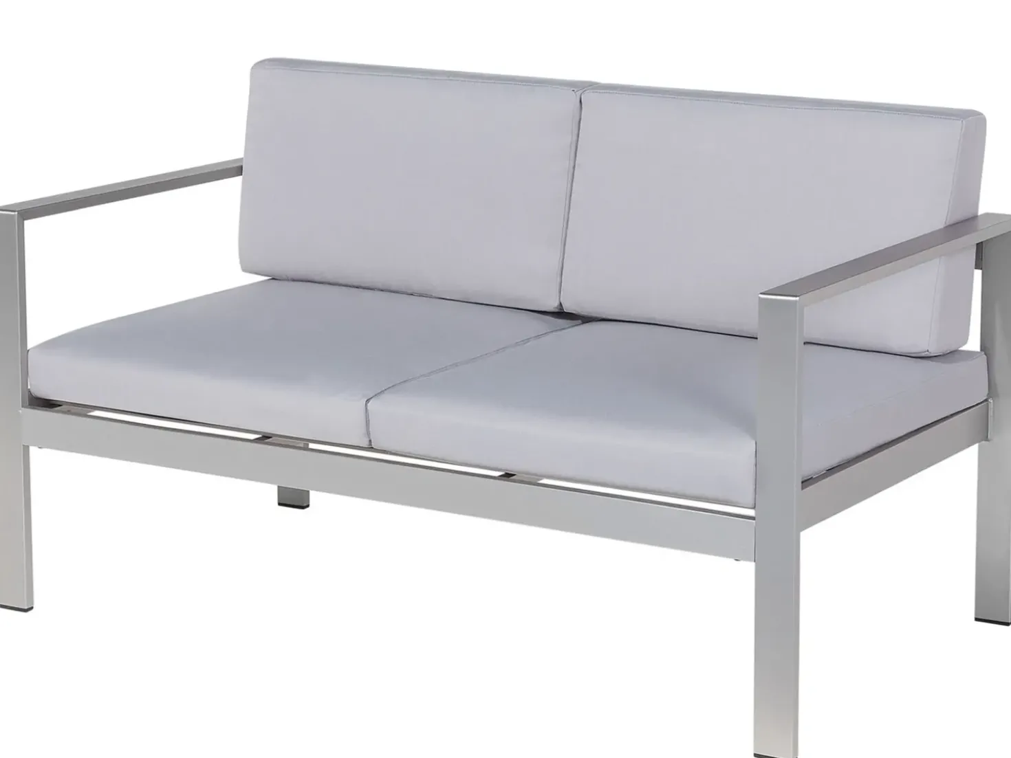 Set da giardino con tavolo 4 posti SALERNO Metallo Grigio chiaro
