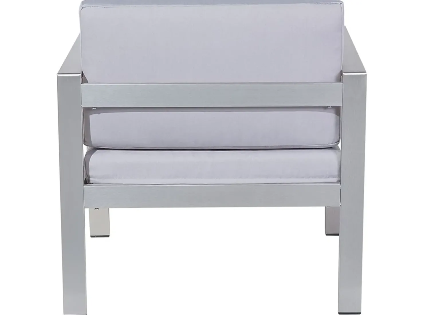 Set da giardino con tavolo 4 posti SALERNO Metallo Grigio chiaro