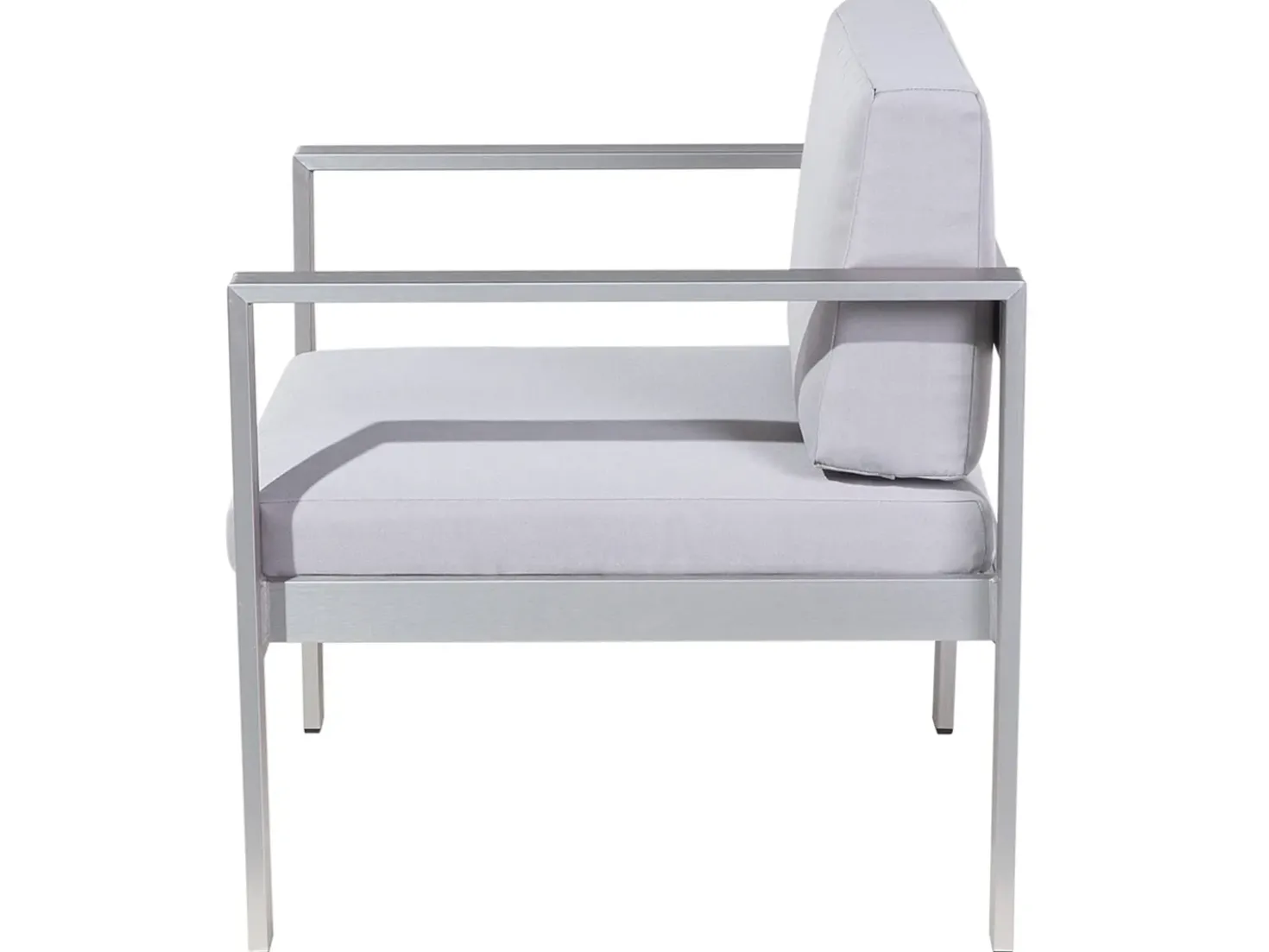 Set da giardino con tavolo 4 posti SALERNO Metallo Grigio chiaro