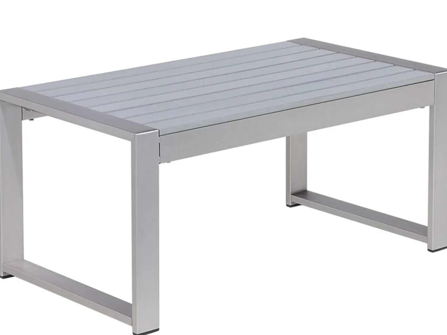 Set da giardino con tavolo 4 posti SALERNO Metallo Grigio chiaro