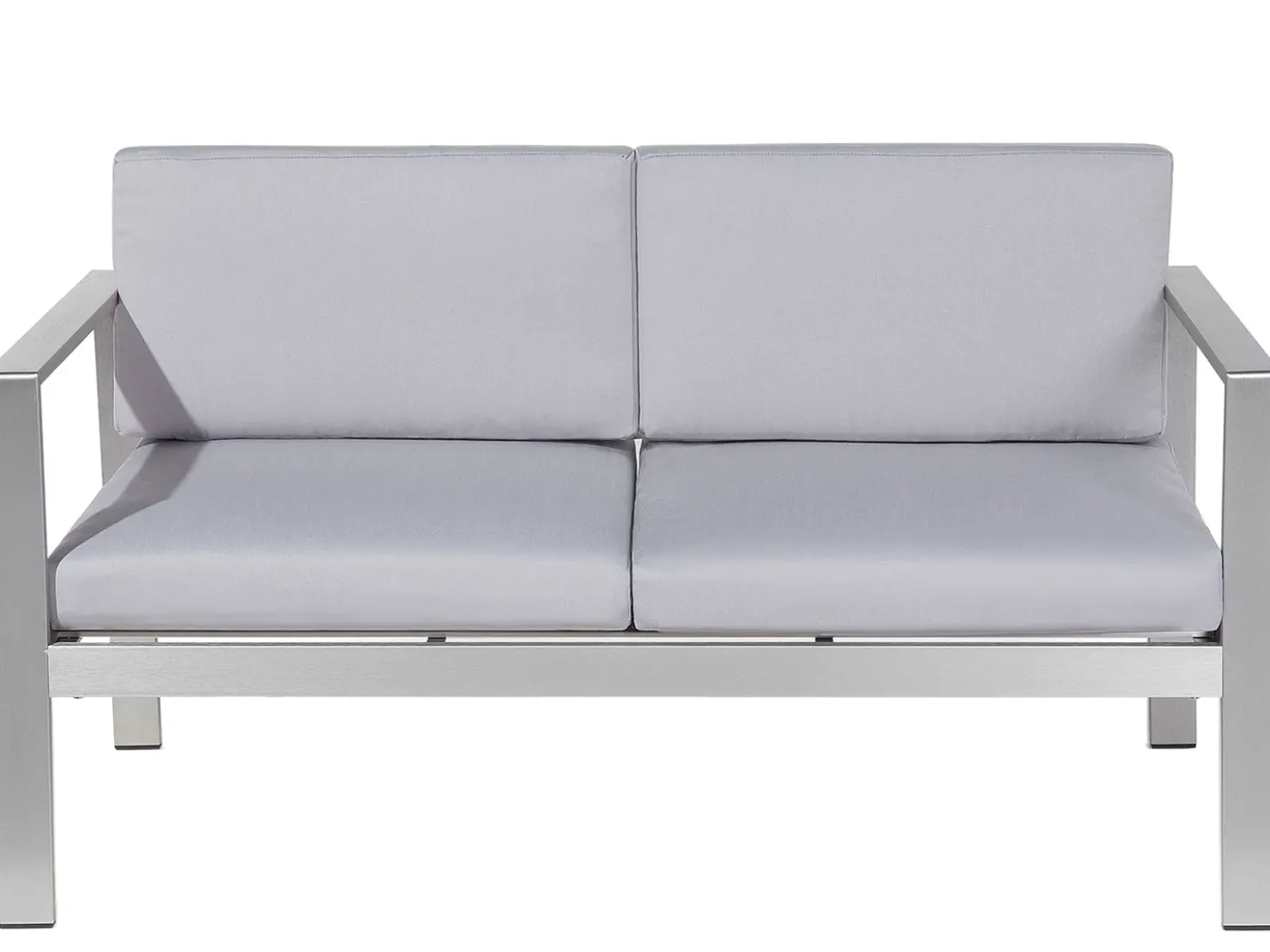 Set da giardino con tavolo 4 posti SALERNO Metallo Grigio chiaro