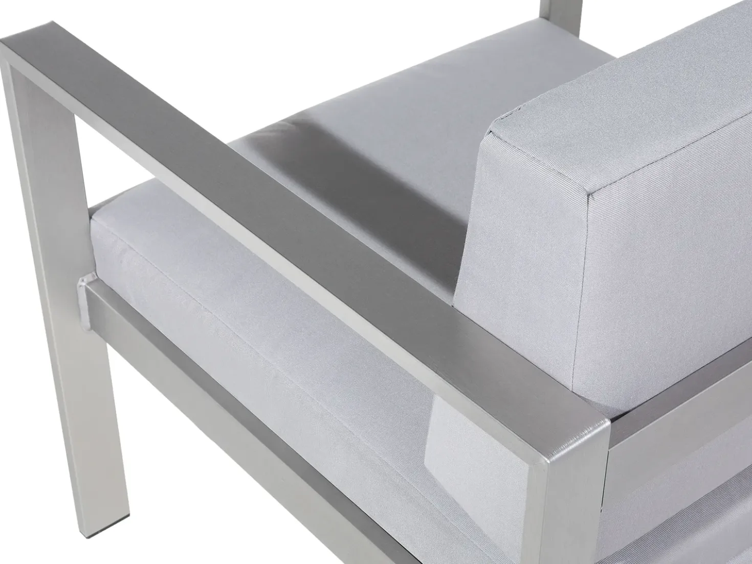 Set da giardino con tavolo 4 posti SALERNO Metallo Grigio chiaro