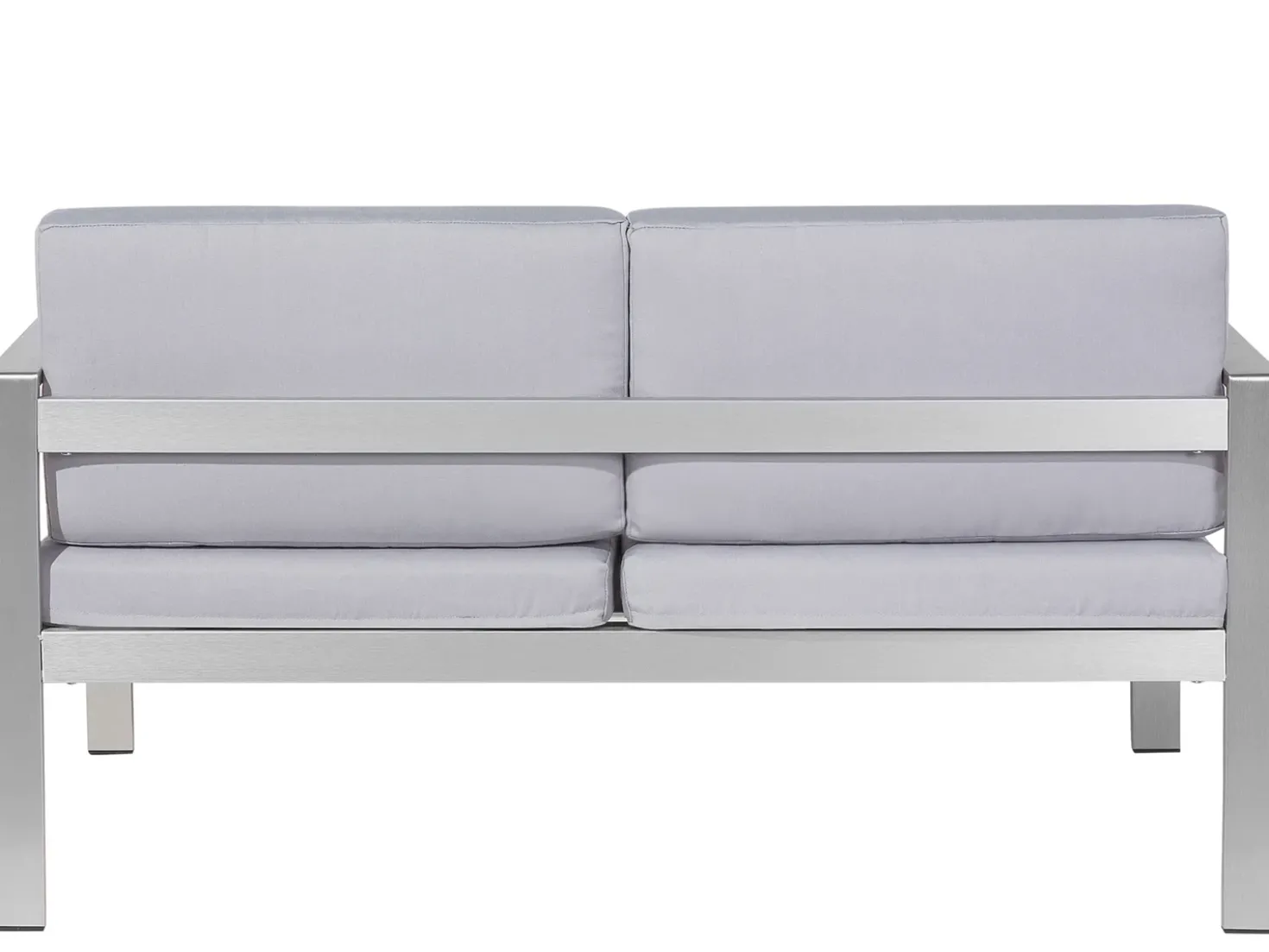 Set da giardino con tavolo 4 posti SALERNO Metallo Grigio chiaro