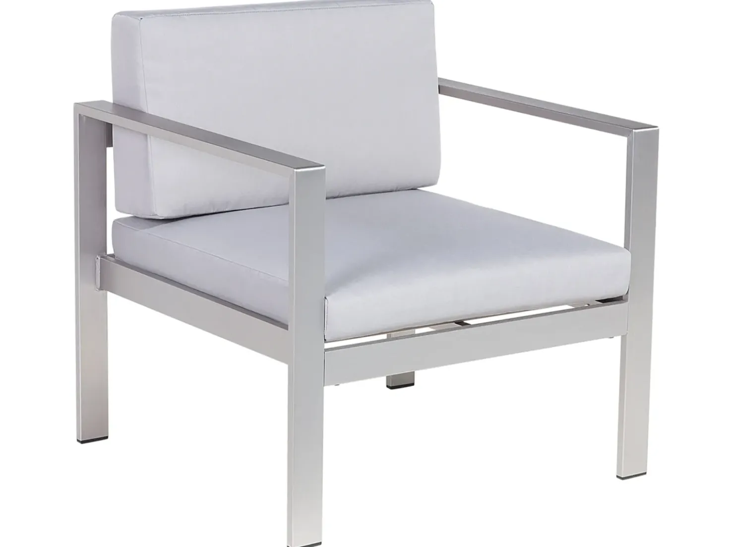 Set da giardino con tavolo 4 posti SALERNO Metallo Grigio chiaro