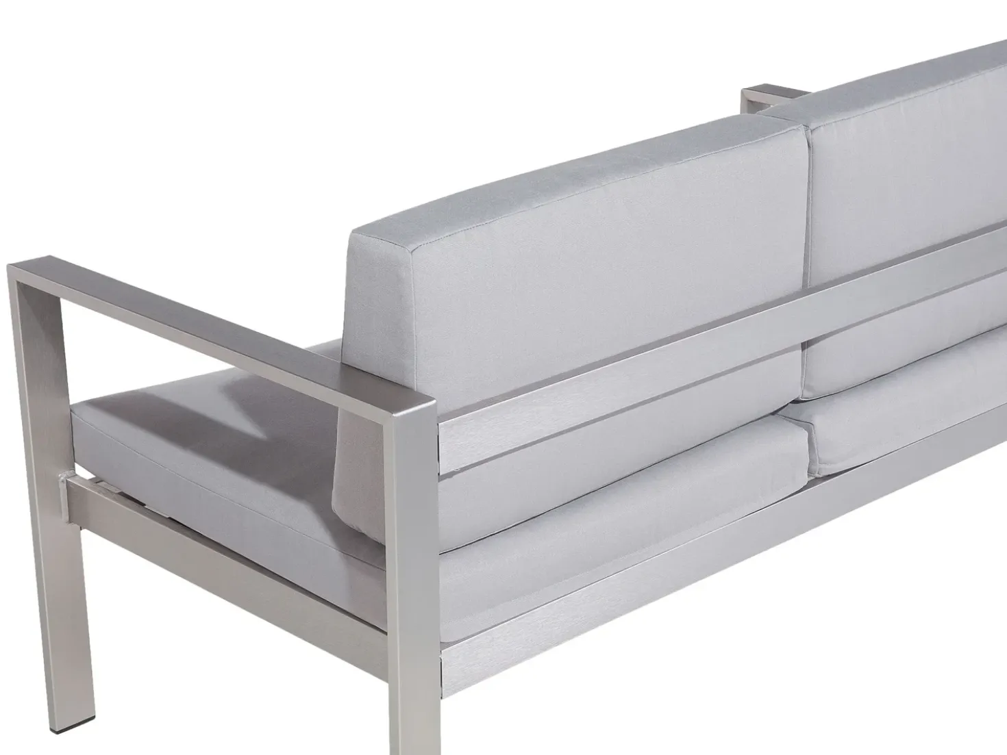 Set da giardino con tavolo 4 posti SALERNO Metallo Grigio chiaro