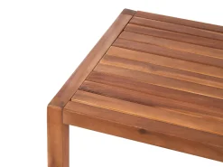 Set da giardino con tavolo 4 posti ANTRIA Legno d'acacia Beige
