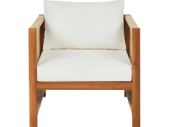 Set da giardino con tavolo 4 posti ANTRIA Legno d'acacia Beige