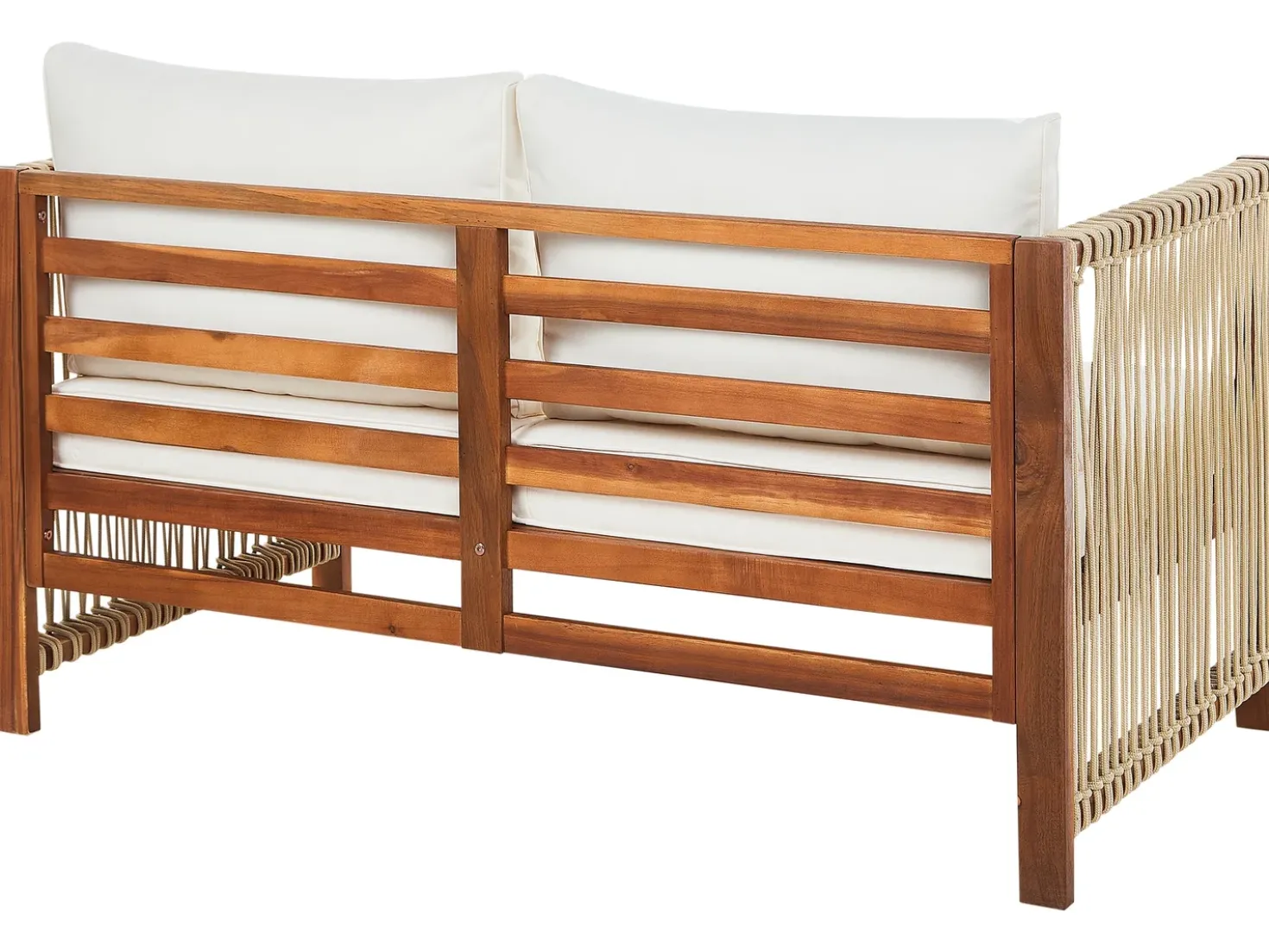 Set da giardino con tavolo 4 posti ANTRIA Legno d'acacia Beige