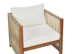 Set da giardino con tavolo 4 posti ANTRIA Legno d'acacia Beige