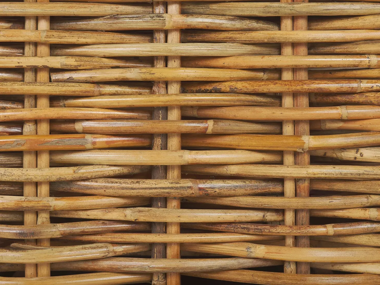 Set da giardino con tavolo 4 posti VARALLO Lato Sinistro Modulare Rattan Naturale