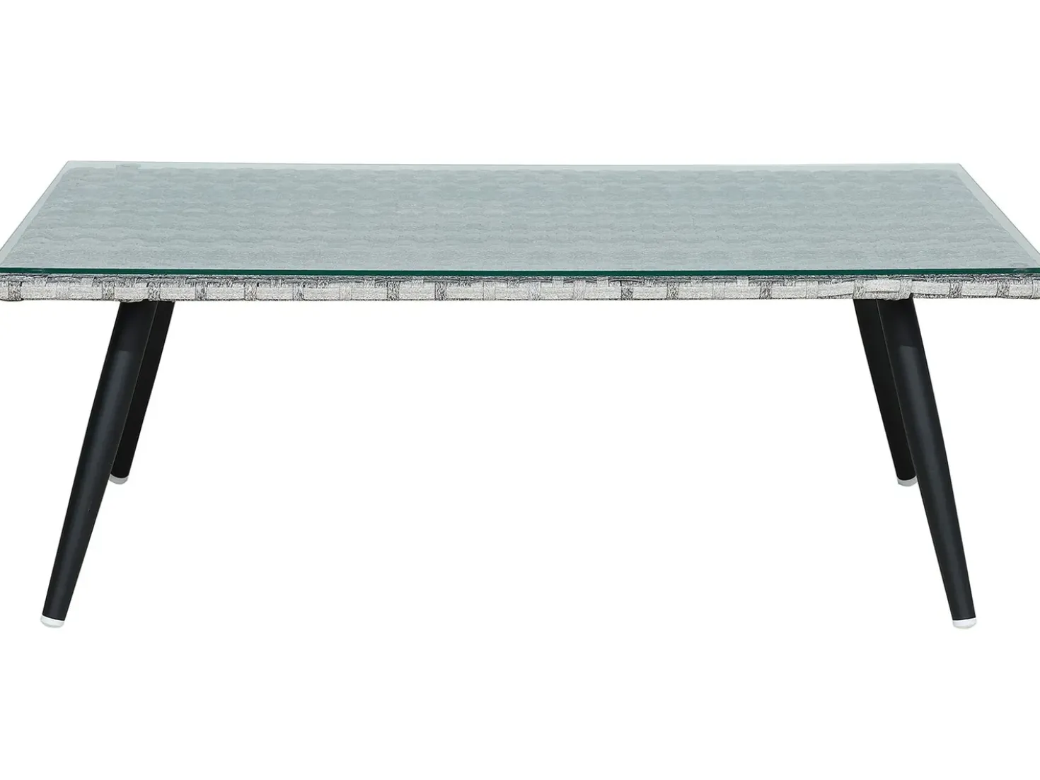 Set da giardino con tavolo 4 posti RAGUSA Rattan sintetico (PE) Grigio
