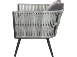 Set da giardino con tavolo 4 posti RAGUSA Rattan sintetico (PE) Grigio