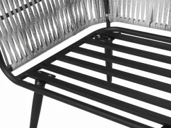Set da giardino con tavolo 4 posti RAGUSA Rattan sintetico (PE) Grigio