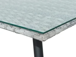 Set da giardino con tavolo 4 posti RAGUSA Rattan sintetico (PE) Grigio