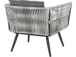 Set da giardino con tavolo 4 posti RAGUSA Rattan sintetico (PE) Grigio