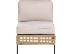 Set da giardino con tavolo 6 posti OMEGANA Modulare Rattan sintetico (PE) Beige chiaro