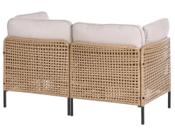 Set da giardino con tavolo 6 posti OMEGANA Modulare Rattan sintetico (PE) Beige chiaro