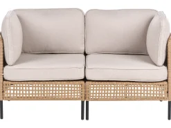 Set da giardino con tavolo 6 posti OMEGANA Modulare Rattan sintetico (PE) Beige chiaro