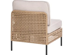 Set da giardino con tavolo 6 posti OMEGANA Modulare Rattan sintetico (PE) Beige chiaro