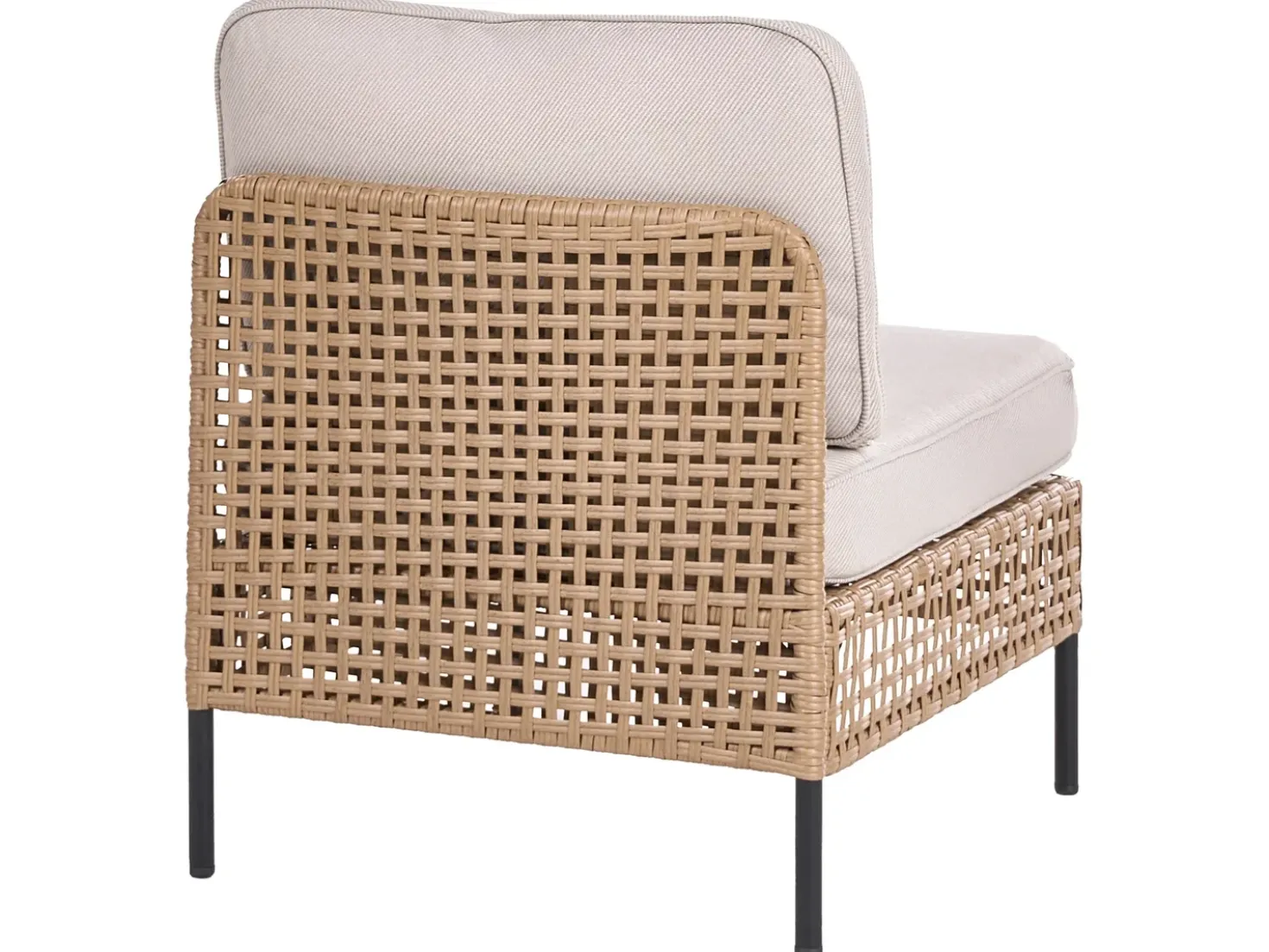 Set da giardino con tavolo 6 posti OMEGANA Modulare Rattan sintetico (PE) Beige chiaro