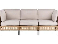 Set da giardino con tavolo 6 posti OMEGANA Modulare Rattan sintetico (PE) Beige chiaro