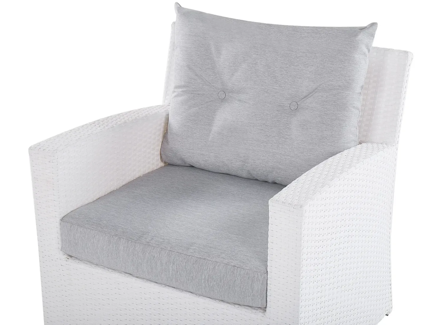Set da giardino con tavolo 4 posti MARINO Rattan sintetico (PE) Bianco