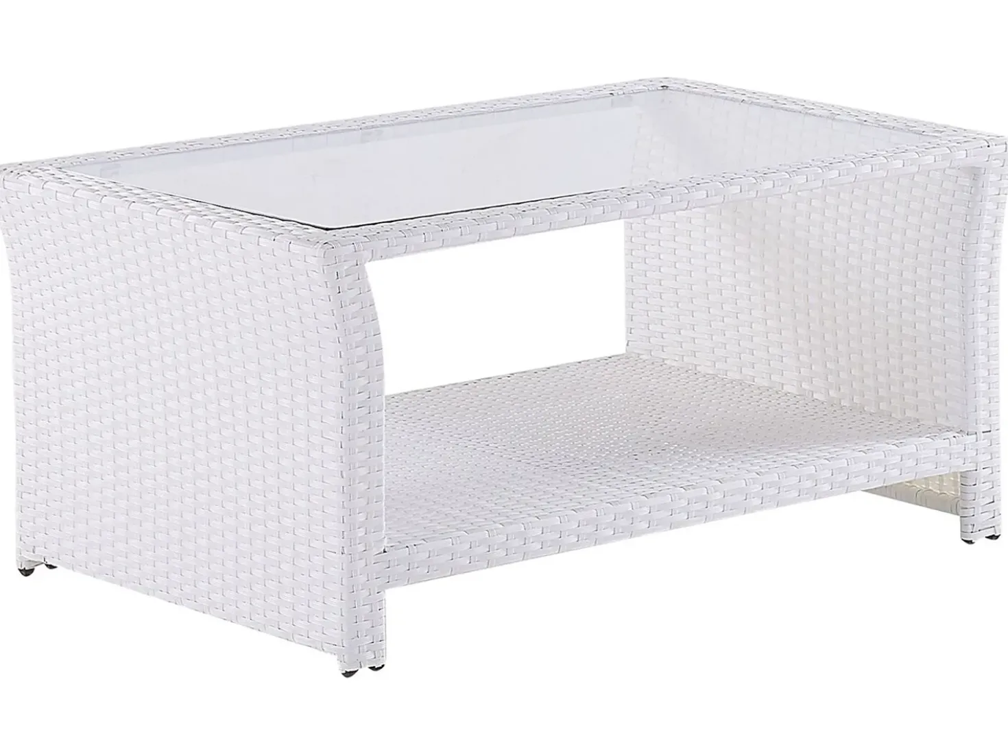 Set da giardino con tavolo 4 posti MARINO Rattan sintetico (PE) Bianco