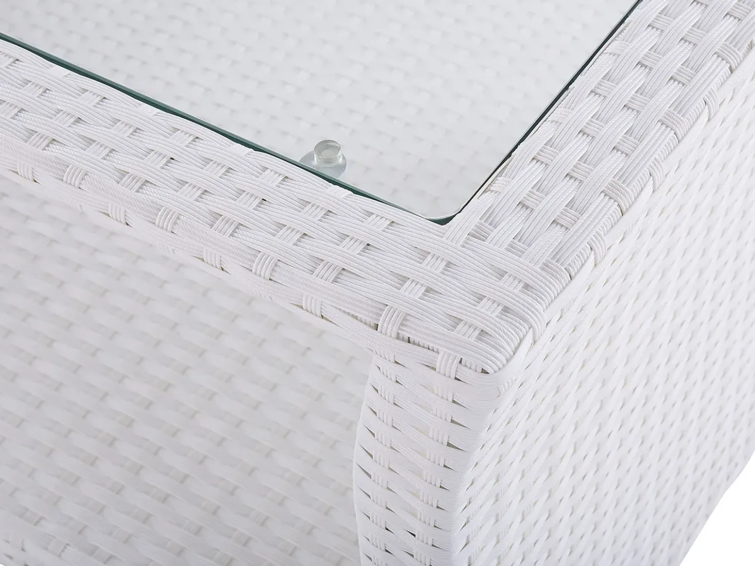 Set da giardino con tavolo 4 posti MARINO Rattan sintetico (PE) Bianco