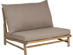 Set da giardino con tavolo 2 posti TODI Bambù Tortora