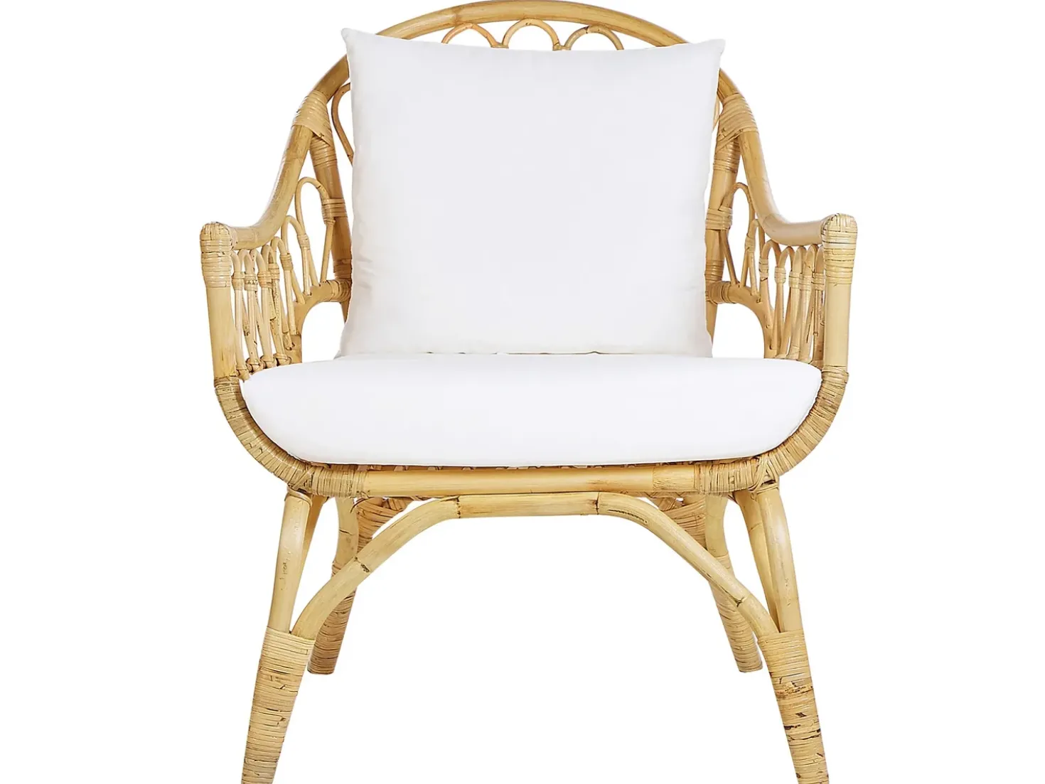 Set da giardino con tavolo 4 posti SIBARI Rattan Naturale