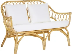 Set da giardino con tavolo 4 posti SIBARI Rattan Naturale