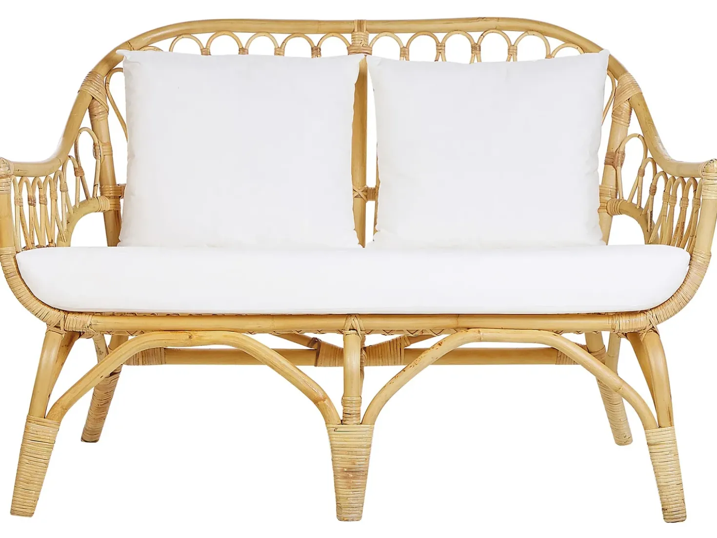 Set da giardino con tavolo 4 posti SIBARI Rattan Naturale