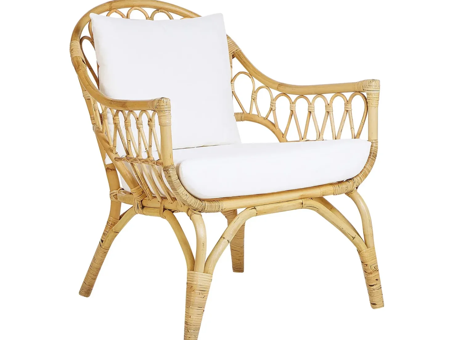 Set da giardino con tavolo 4 posti SIBARI Rattan Naturale