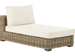 Set da giardino con tavolo 4 posti VARALLO Lato Sinistro Modulare Rattan Grigio