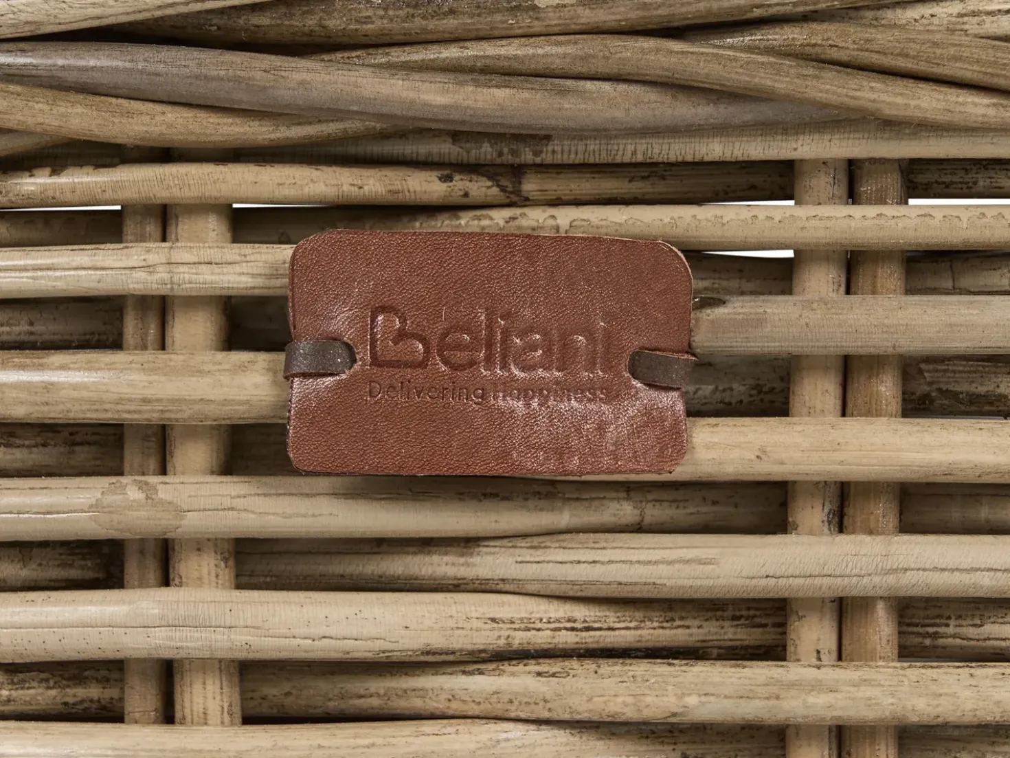 Set da giardino con tavolo 4 posti VARALLO Lato Sinistro Modulare Rattan Grigio