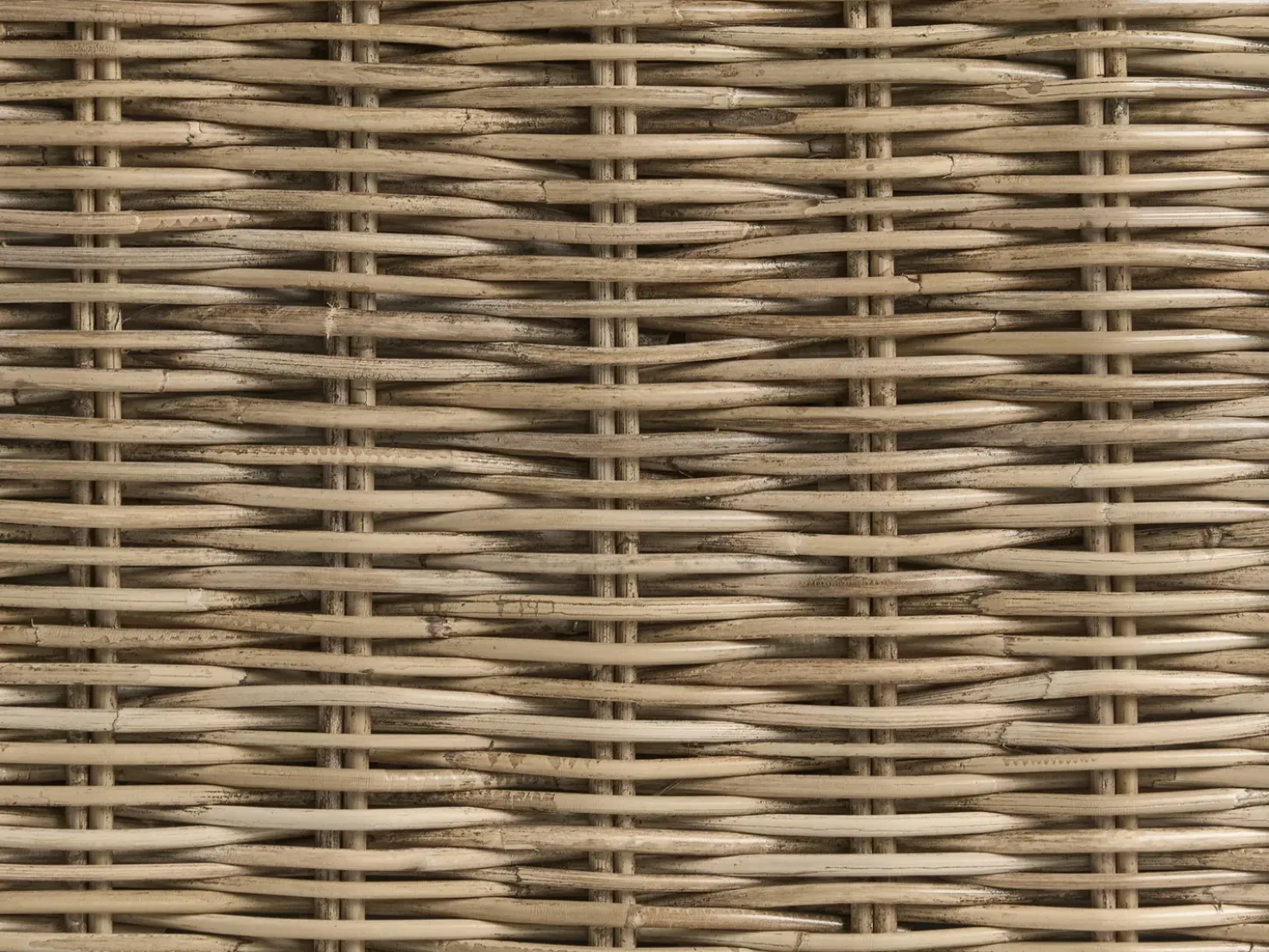 Set da giardino con tavolo 4 posti VARALLO Lato Sinistro Modulare Rattan Grigio