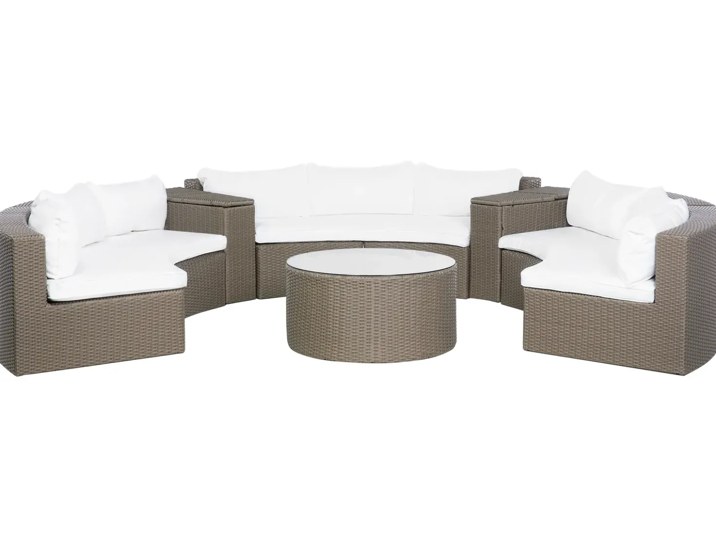 Set da giardino con tavolo 9 posti SEVERO Rattan sintetico (PE) Marrone