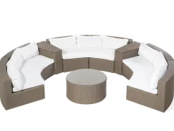 Set da giardino con tavolo 9 posti SEVERO Rattan sintetico (PE) Marrone
